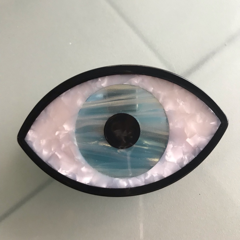 NEW Black Eye Evil Eye Marble Hair Claw Clip Accesory - Picture 5 of 8